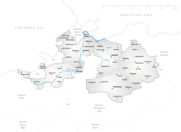 Kaart van Basel-Landschaft