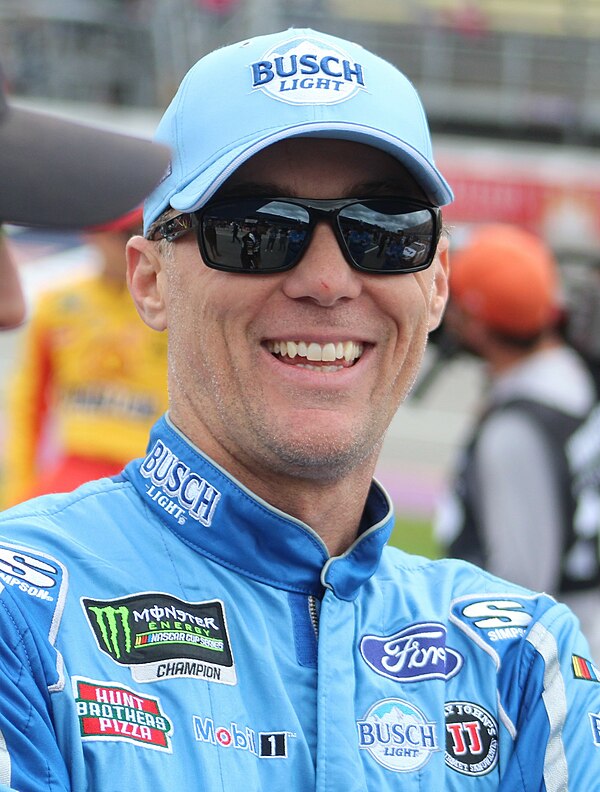 Kevin Harvick, finished 7 points behind Kyle Busch in third place.