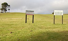 The Curragh with warning signs