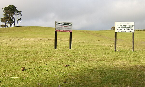 The Curragh with warning signs