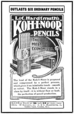 Миниатюра для Файл:Koh-i-Noor Pencils ad from The Bookman, May 1908.png