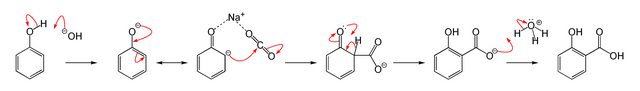 Kolbe-Schmitt reaction mechanism