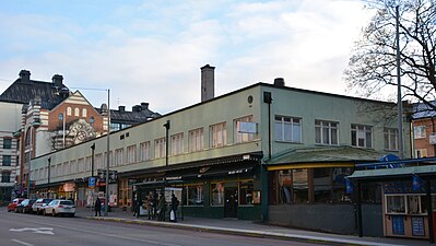 Basaren 1 före rivning 2015, ritat av Björn Hedvall 1931