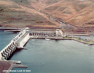 Little Goose Dam Dam in Washington, USA