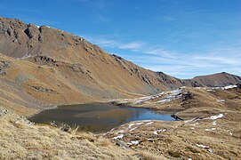 Au pied du mont Fallère, le lac éponyme.