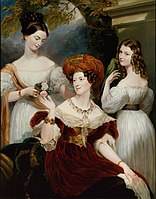 1830. George Hayter. Lady Stuart de Rothesay and her daughters