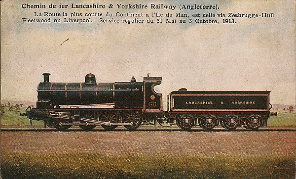 L&YR 0-8-0 Tender Engine on a period post card