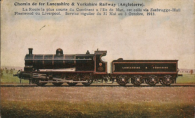 L&YR 0-8-0 Tender Engine on a period post card