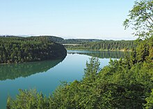 Stausee vom nördlichen Lechhochufer aus gesehen