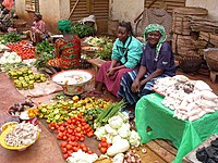 Central market of Léo, Burkina Faso