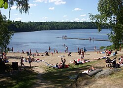 Badestedet ved Lida friluftsgård