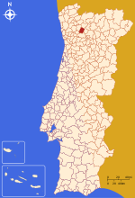 Celorico de Basto Portugalin kartalla