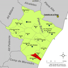 Kaart van La Llosa
