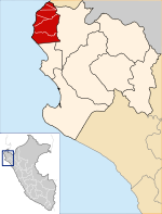 Location of the province Talara in Piura.svg