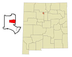 Los Alamos County New Mexico Incorporated and Unincorporated areas Los Alamos Highlighted.svg