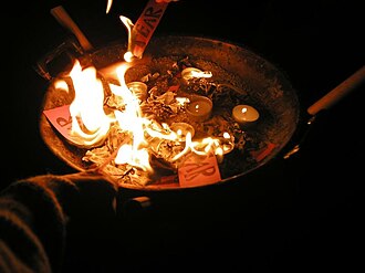 Participants symbolically burn their fear at the Parade of Lost Souls, 2002 Lostsouls.jpg
