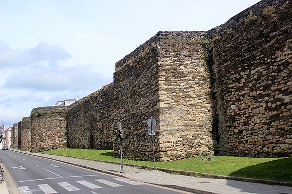 Muralla romana de Lugo en 2017.