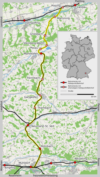 <span class="mw-page-title-main">Mühldorf–Pilsting railway</span>