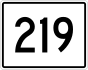 State Route 219 işaretçisi