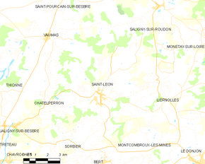 Poziția localității Saint-Léon