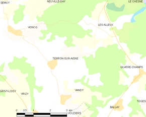 Poziția localității Terron-sur-Aisne