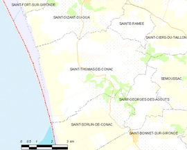 Mapa obce Saint-Thomas-de-Conac