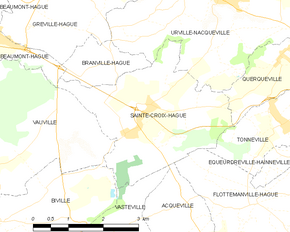 Poziția localității Sainte-Croix-Hague
