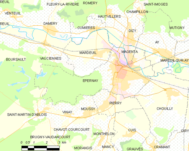 埃佩尔奈市镇地图
