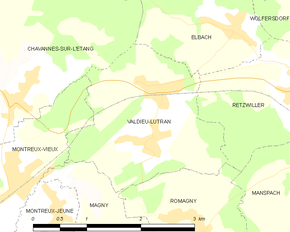 Poziția localității Valdieu-Lutran