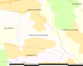 Mapa obce Conches-sur-Gondoire