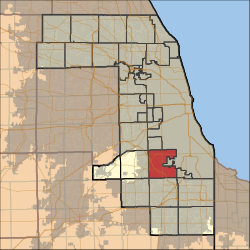 Map highlighting Worth Township, Cook County, Illinois.svg