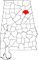 Peta negara bagian Etowah County