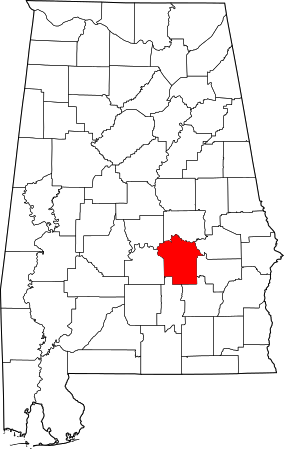 Map of Alabama highlighting Montgomery County.svg