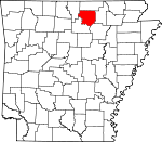 Map of Arkansas highlighting Izard County.svg