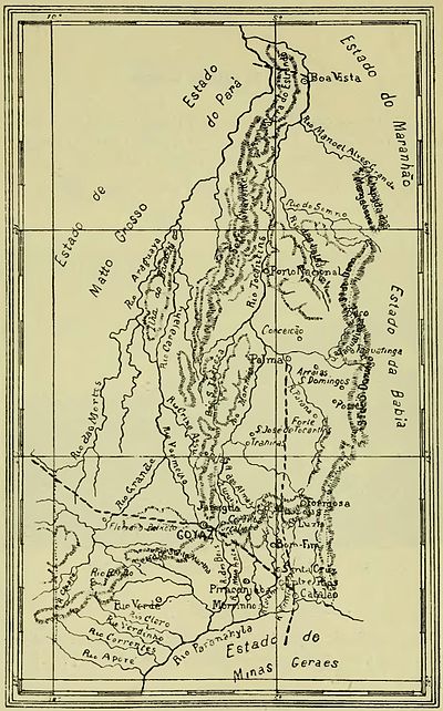Mapa do Estado de Goiás, circa 1903