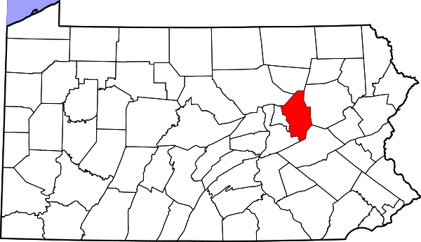 Map of Pennsylvania highlighting Columbia County