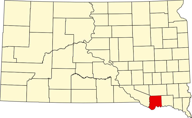 صورة:Map of South Dakota highlighting Bon Homme County.svg