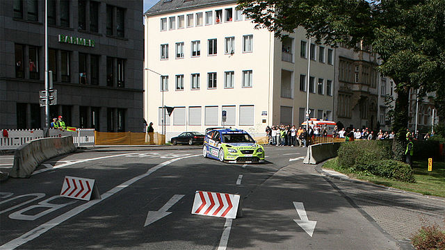 Marcus Grönholm at the "Circus Maximus" SSS of the 2007 rally.