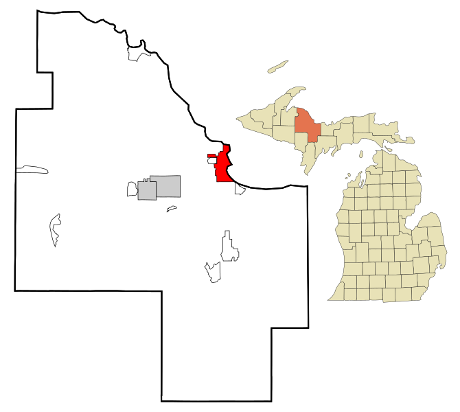 File:Marquette County Michigan Incorporated and Unincorporated areas Marquette Highlighted.svg