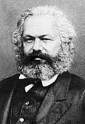 A photograph of Karl Marx