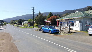 Maydena Town in Tasmania, Australia