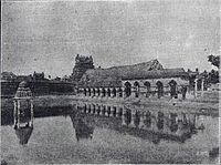 Mayuranathaswami temple tank filled with water from the Kaveri River