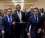 Medvedev Obama and Sarkozy at 2010 NATO Summit cropped.jpg