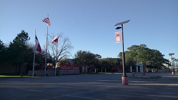 The inside of the school campus