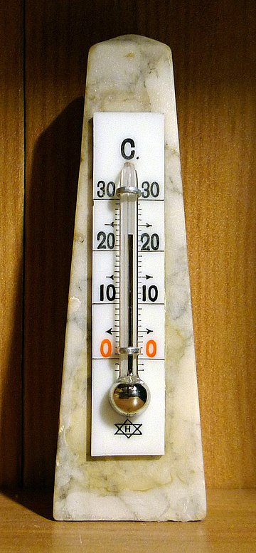 Mercury-in-glass thermometer