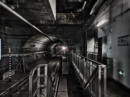 Metro Tunnel In TongXinLing Station, Shenzhen, China