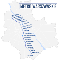 Metro w Warszawie 1 linia.svg