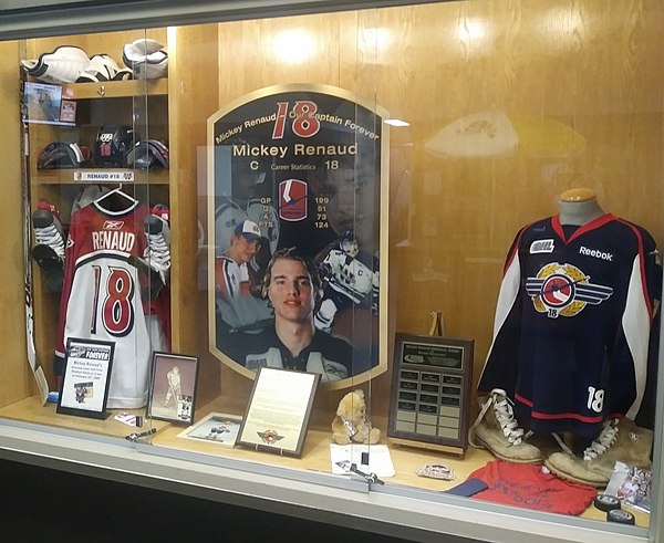 Renaud's memorial display at the WFCU Centre