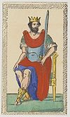 Minchiate card deck - Florence - 1860-1890 - Swords - 14 - King.jpg
