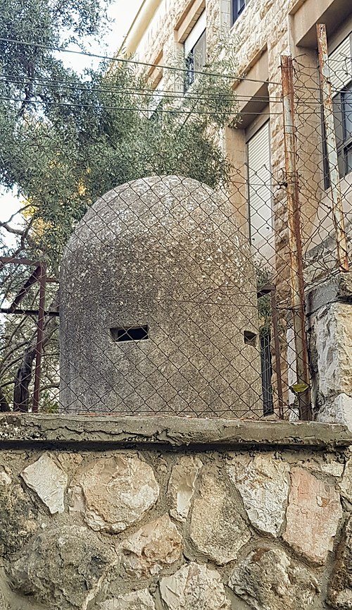 A British mini-pillbox in Jerusalem, Israel